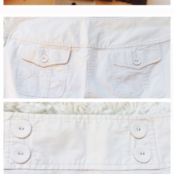 Ann Taylor | Khaki Skirt w/ Button Waist Detail - Picture 5 of 6